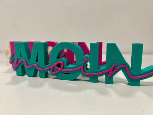"Moin" Schriftzug 3D-Druck