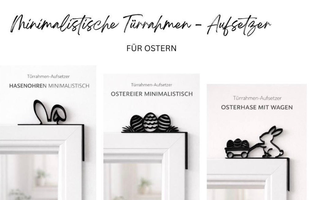 Türdeko Ostern für Türrahmen | Osterdeko modern minimalistisch | Frühlingsdeko Tür | 3D Druck Deko