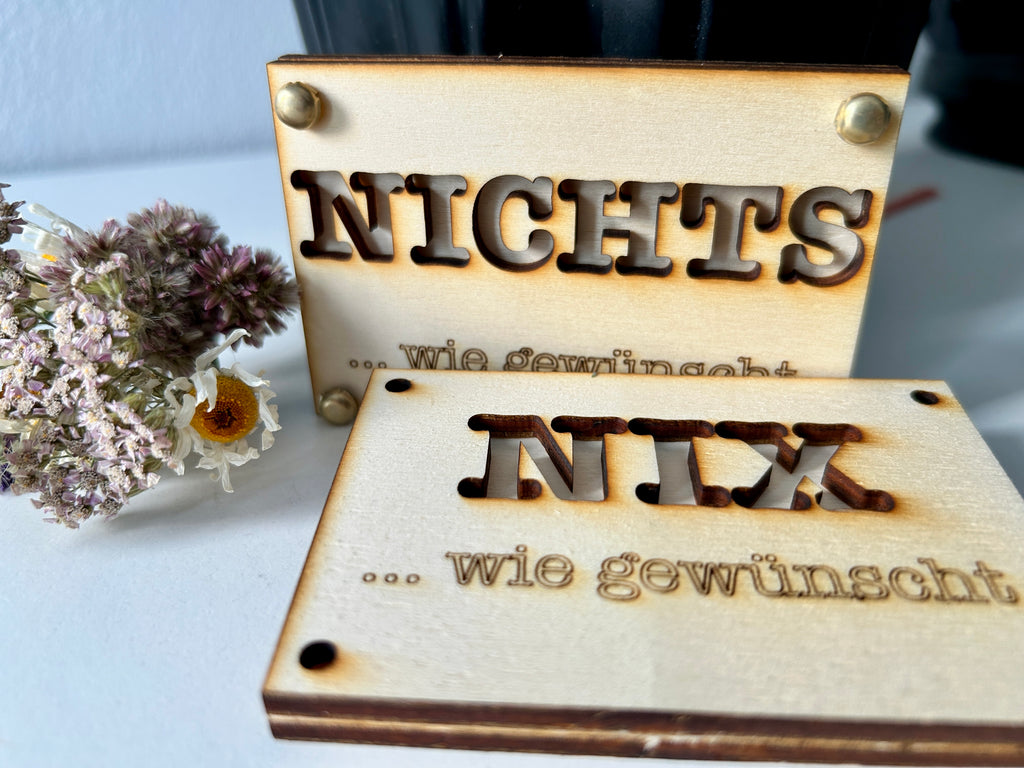 Nichts/Nix verschenken