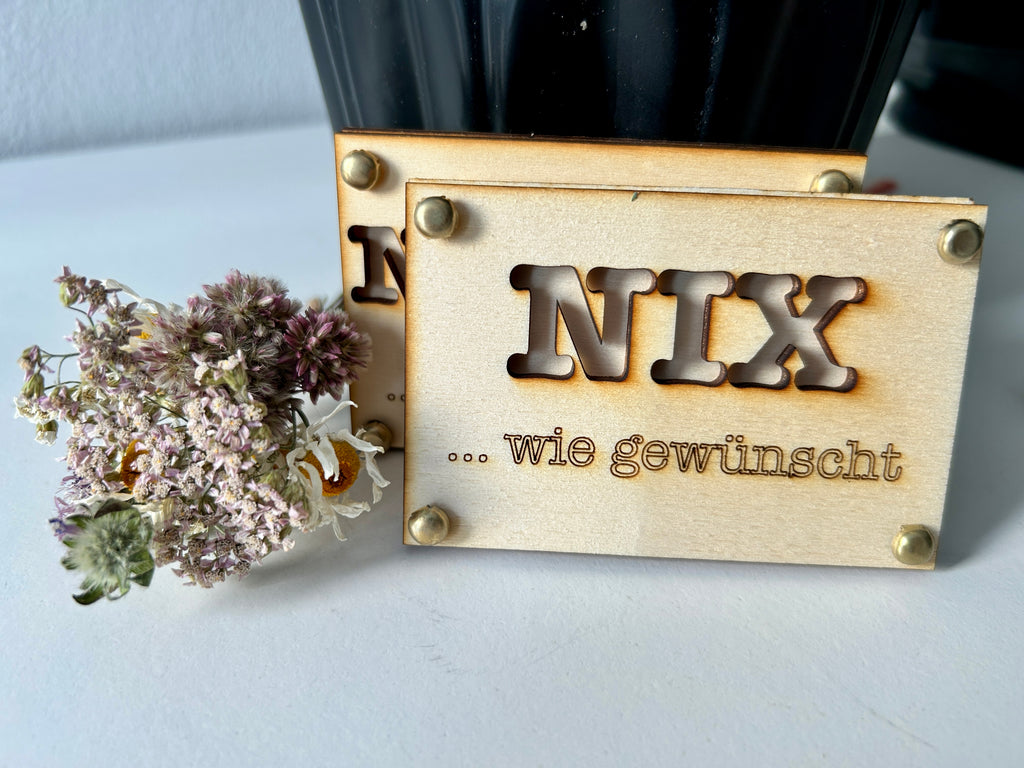 Nichts/Nix verschenken