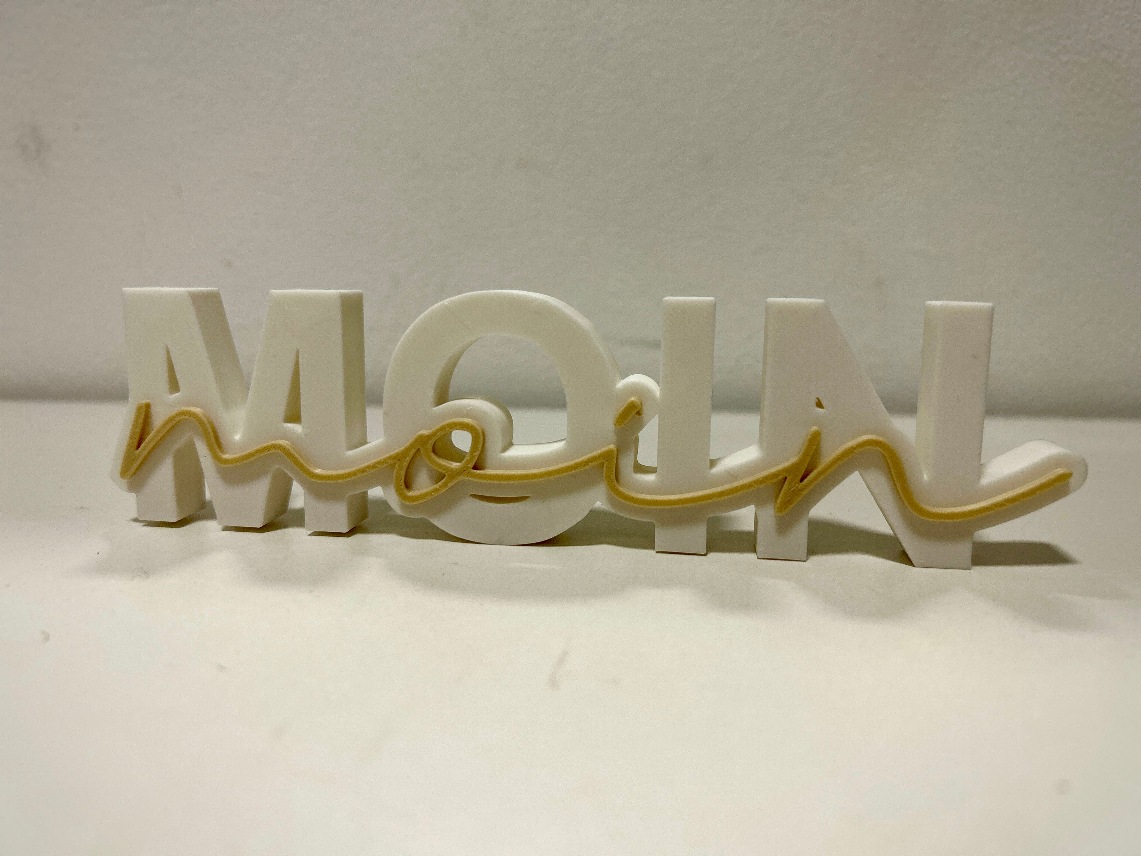 "Moin" Schriftzug 3D-Druck