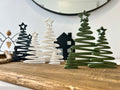 Minimalistische 3D Weihnachtsbäume aus PLA | Moderne Weihnachtsdeko | Skandi Deko | Schwarz, Weiß, Oliv | Geschenkidee, Winterdeko