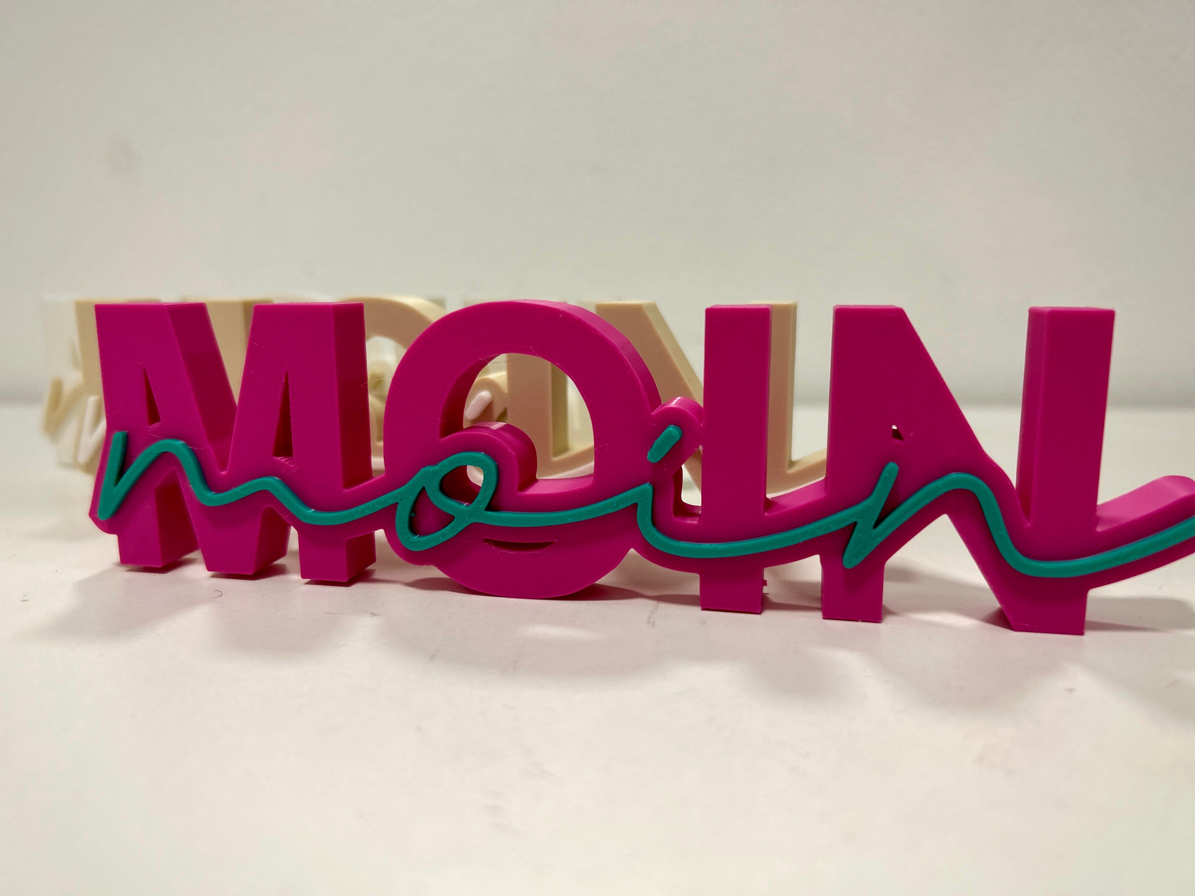 "Moin" Schriftzug 3D-Druck