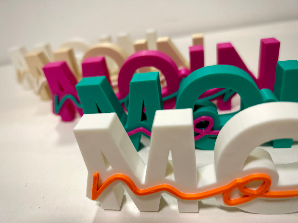 "Moin" Schriftzug 3D-Druck