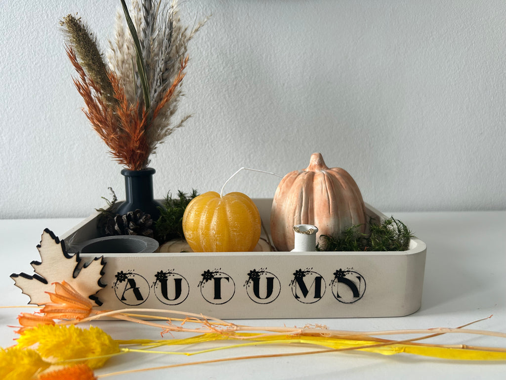Herbstliches Tablett