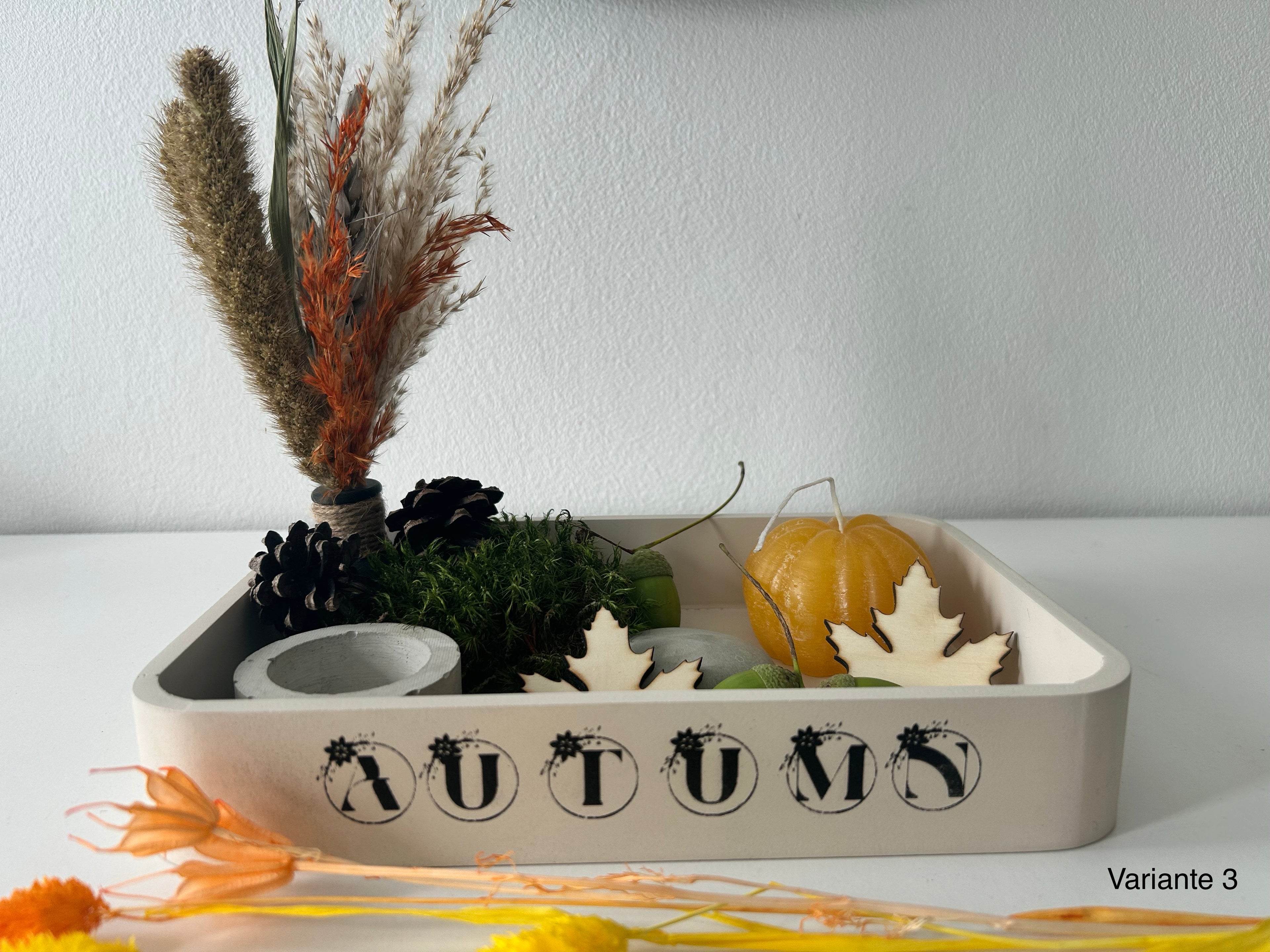 Herbstliches Tablett