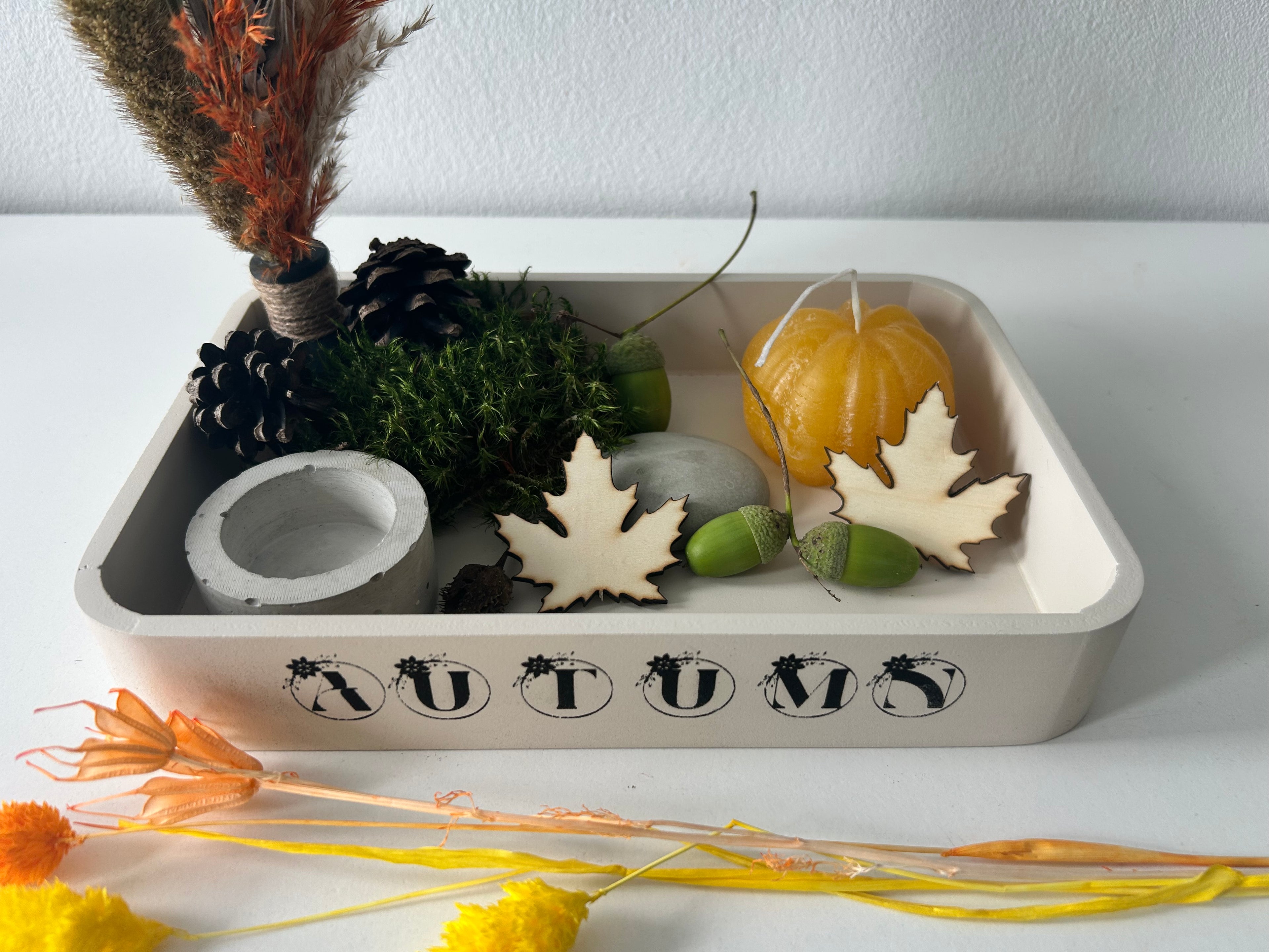 Herbstliches Tablett