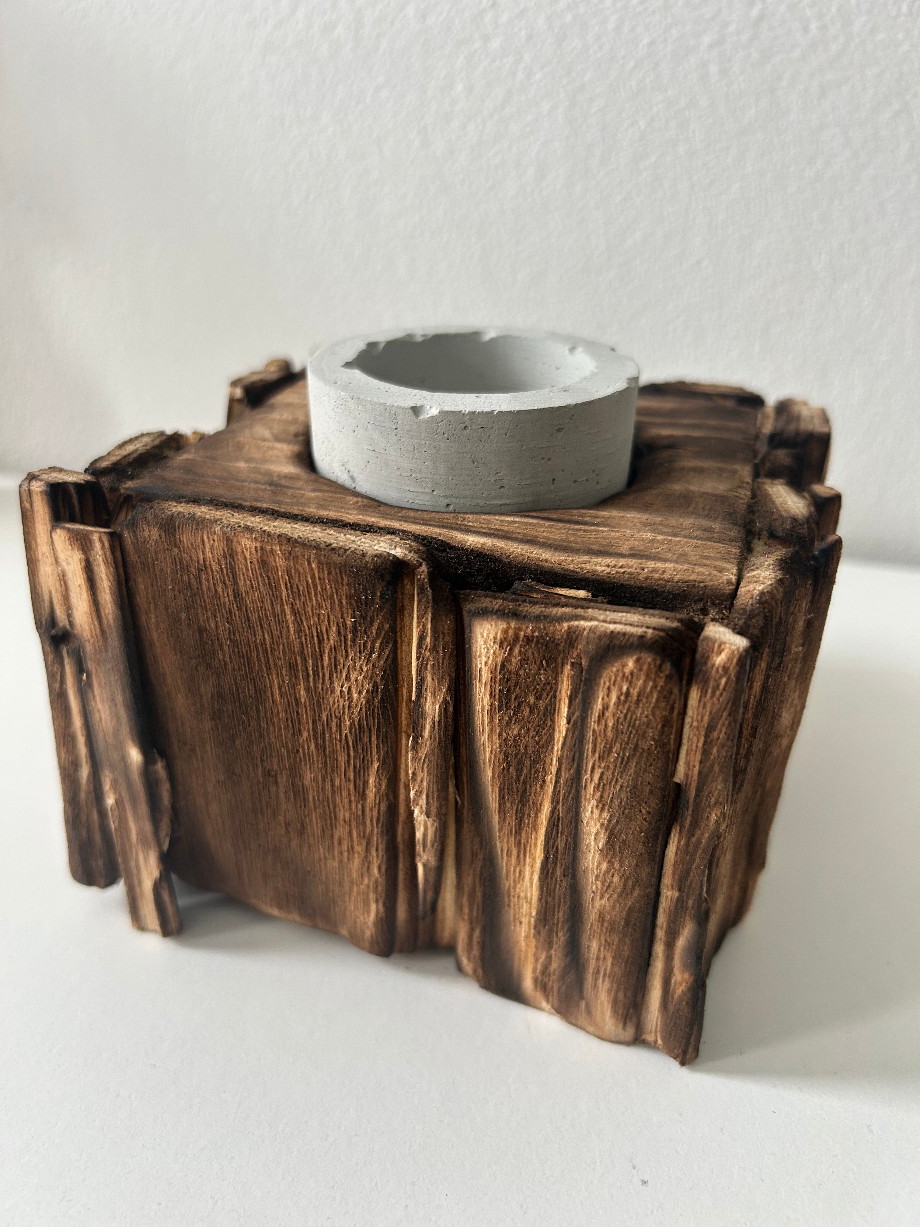 Kerzenhalter Beton-Teelicht "Drift Wood"