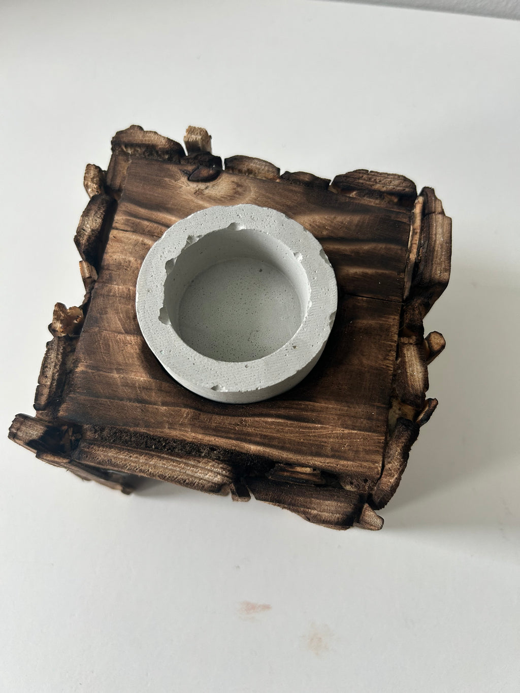 Kerzenhalter Beton-Teelicht "Drift Wood"